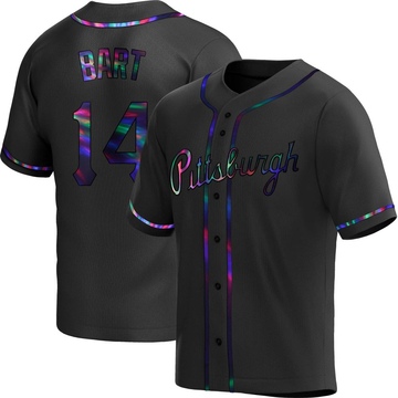 Replica Joey Bart Youth Pittsburgh Pirates Black Holographic Alternate Jersey