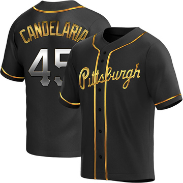 Replica John Candelaria Youth Pittsburgh Pirates Black Golden Alternate Jersey