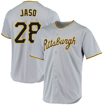 Replica John Jaso Men's Pittsburgh Pirates Gray Road Jersey