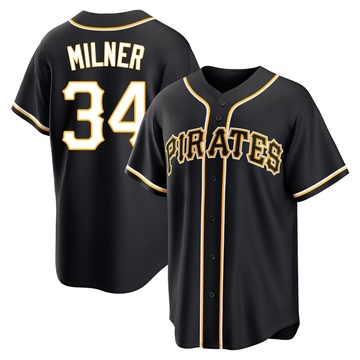 Replica John Milner Youth Pittsburgh Pirates Black Fashion Out Jersey