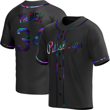 Replica John Milner Youth Pittsburgh Pirates Black Holographic Alternate Jersey