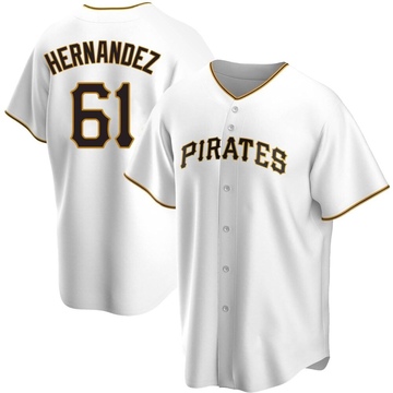 Replica Jose Hernandez Men's Pittsburgh Pirates White Home Jersey