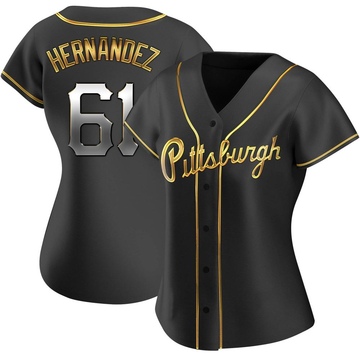 Replica Jose Hernandez Women's Pittsburgh Pirates Black Golden Alternate Jersey