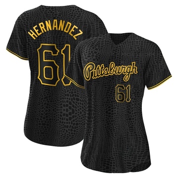 Replica Jose Hernandez Women's Pittsburgh Pirates Black Snake Skin City Jersey
