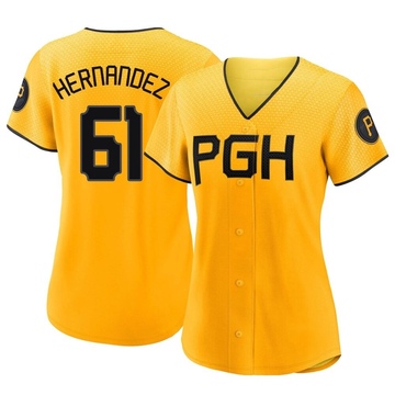 Replica Jose Hernandez Women's Pittsburgh Pirates Gold 2023 City Connect Jersey
