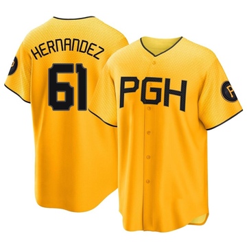Replica Jose Hernandez Youth Pittsburgh Pirates Gold 2023 City Connect Jersey