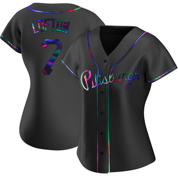 Replica Kenny Lofton Women's Pittsburgh Pirates Black Holographic Alternate Jersey