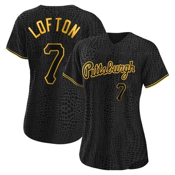 Replica Kenny Lofton Women's Pittsburgh Pirates Black Snake Skin City Jersey