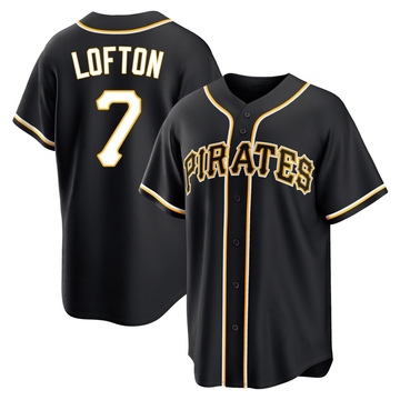 Replica Kenny Lofton Youth Pittsburgh Pirates Black Fashion Out Jersey