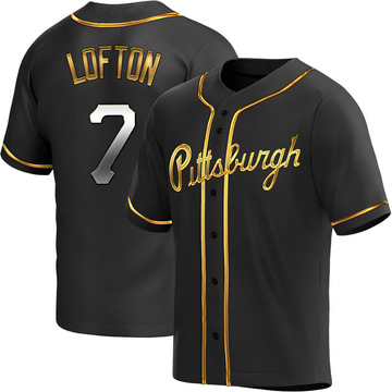 Replica Kenny Lofton Youth Pittsburgh Pirates Black Golden Alternate Jersey