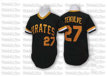 Replica Kent Tekulve Men's Pittsburgh Pirates Black Throwback Jersey