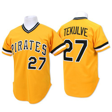 Replica Kent Tekulve Men's Pittsburgh Pirates Gold Throwback Jersey