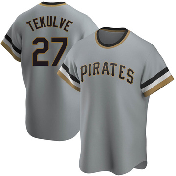 Replica Kent Tekulve Men's Pittsburgh Pirates Gray Road Cooperstown Collection Jersey