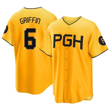 Replica Konnor Griffin Men's Pittsburgh Pirates Gold 2023 City Connect Jersey
