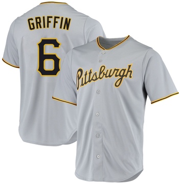 Replica Konnor Griffin Men's Pittsburgh Pirates Gray Road Jersey