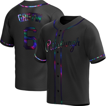 Replica Konnor Griffin Youth Pittsburgh Pirates Black Holographic Alternate Jersey
