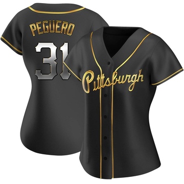 Replica Liover Peguero Women's Pittsburgh Pirates Black Golden Alternate Jersey