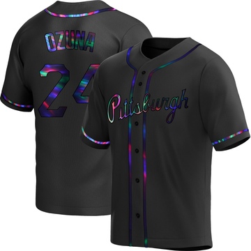 Replica Marcell Ozuna Youth Pittsburgh Pirates Black Holographic Alternate Jersey
