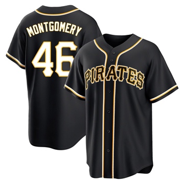 Replica Mason Montgomery Youth Pittsburgh Pirates Black Fashion Out Jersey
