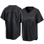 Replica Mason Montgomery Youth Pittsburgh Pirates Black Pitch Fashion Jersey