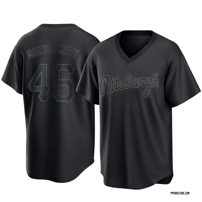 Replica Mason Montgomery Youth Pittsburgh Pirates Black Pitch Fashion Jersey