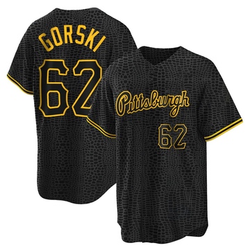Replica Matthew Gorski Men's Pittsburgh Pirates Black Snake Skin City Jersey