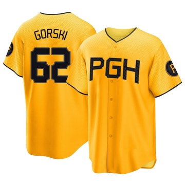 Replica Matthew Gorski Youth Pittsburgh Pirates Gold 2023 City Connect Jersey