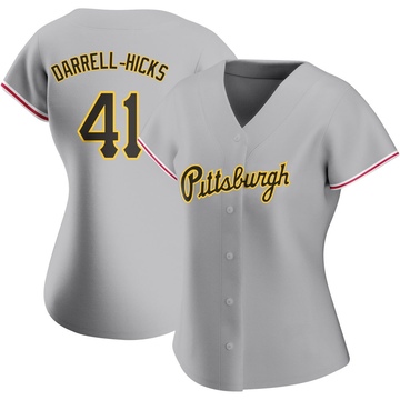 Replica Michael Darrell-Hicks Women's Pittsburgh Pirates Gray Road Jersey