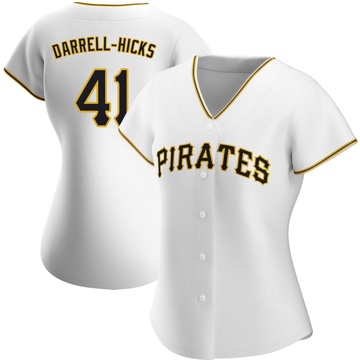 Replica Michael Darrell-Hicks Women's Pittsburgh Pirates White Home Jersey