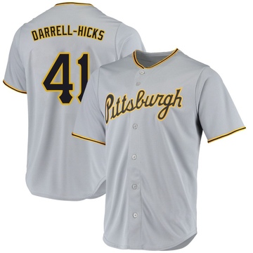 Replica Michael Darrell-Hicks Youth Pittsburgh Pirates Gray Road Jersey