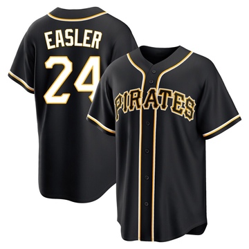 Replica Mike Easler Youth Pittsburgh Pirates Black Fashion Out Jersey