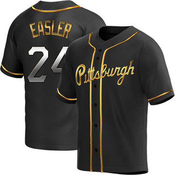 Replica Mike Easler Youth Pittsburgh Pirates Black Golden Alternate Jersey