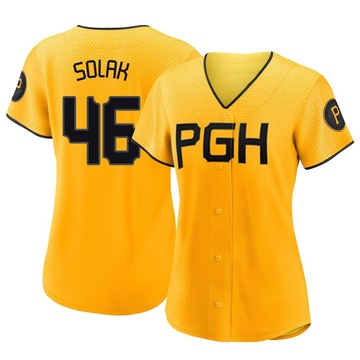 Replica Nick Solak Women's Pittsburgh Pirates Gold 2023 City Connect Jersey