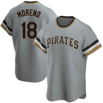 Replica Omar Moreno Youth Pittsburgh Pirates Gray Road Cooperstown Collection Jersey