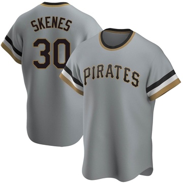 Replica Paul Skenes Youth Pittsburgh Pirates Gray Road Cooperstown Collection Jersey