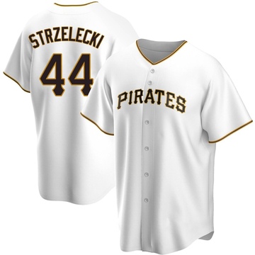 Replica Peter Strzelecki Men's Pittsburgh Pirates White Home Jersey