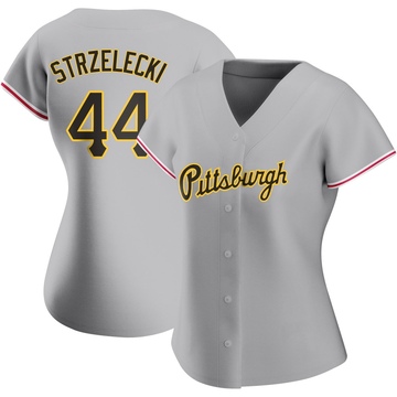 Replica Peter Strzelecki Women's Pittsburgh Pirates Gray Road Jersey