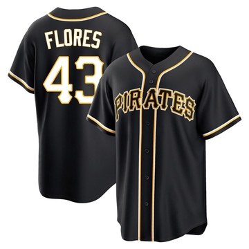 Replica Rafael Flores Youth Pittsburgh Pirates Black Fashion Out Jersey