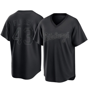 Replica Rafael Flores Youth Pittsburgh Pirates Black Pitch Fashion Jersey