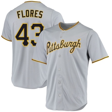 Replica Rafael Flores Youth Pittsburgh Pirates Gray Road Jersey