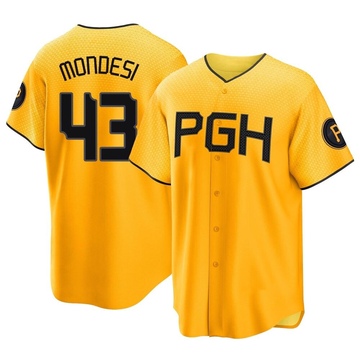 Replica Raul Mondesi Youth Pittsburgh Pirates Gold 2023 City Connect Jersey