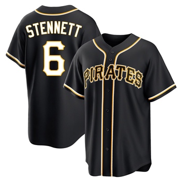 Replica Rennie Stennett Youth Pittsburgh Pirates Black Fashion Out Jersey