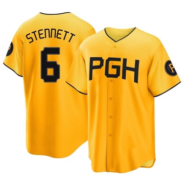 Replica Rennie Stennett Youth Pittsburgh Pirates Gold 2023 City Connect Jersey