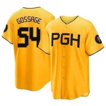 Replica Rich Gossage Youth Pittsburgh Pirates Gold 2023 City Connect Jersey