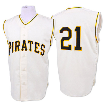 Replica Roberto Clemente Men's Pittsburgh Pirates White 1960 Throwback Jersey