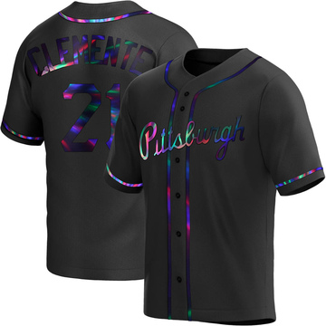 Replica Roberto Clemente Youth Pittsburgh Pirates Black Holographic Alternate Jersey