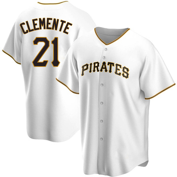 Replica Roberto Clemente Youth Pittsburgh Pirates White Home Jersey