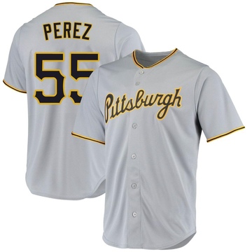 Replica Roberto Perez Youth Pittsburgh Pirates Gray Road Jersey