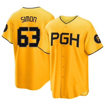 Replica Ronny Simon Youth Pittsburgh Pirates Gold 2023 City Connect Jersey