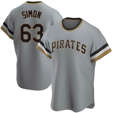 Replica Ronny Simon Youth Pittsburgh Pirates Gray Road Cooperstown Collection Jersey
